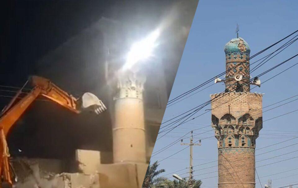 هدم مئذنة جامع السراجي