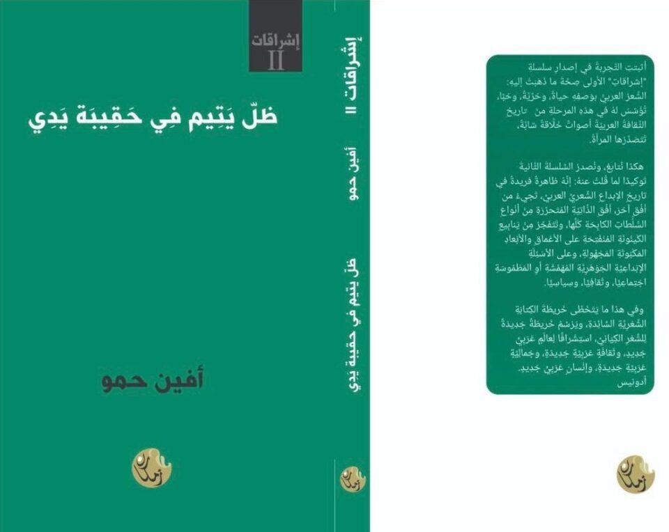 غلاف ديوان ظل يتيم في حقيبة يدي